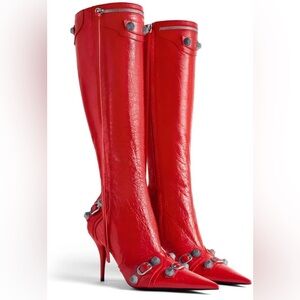 Red Women's Knee-High Boots